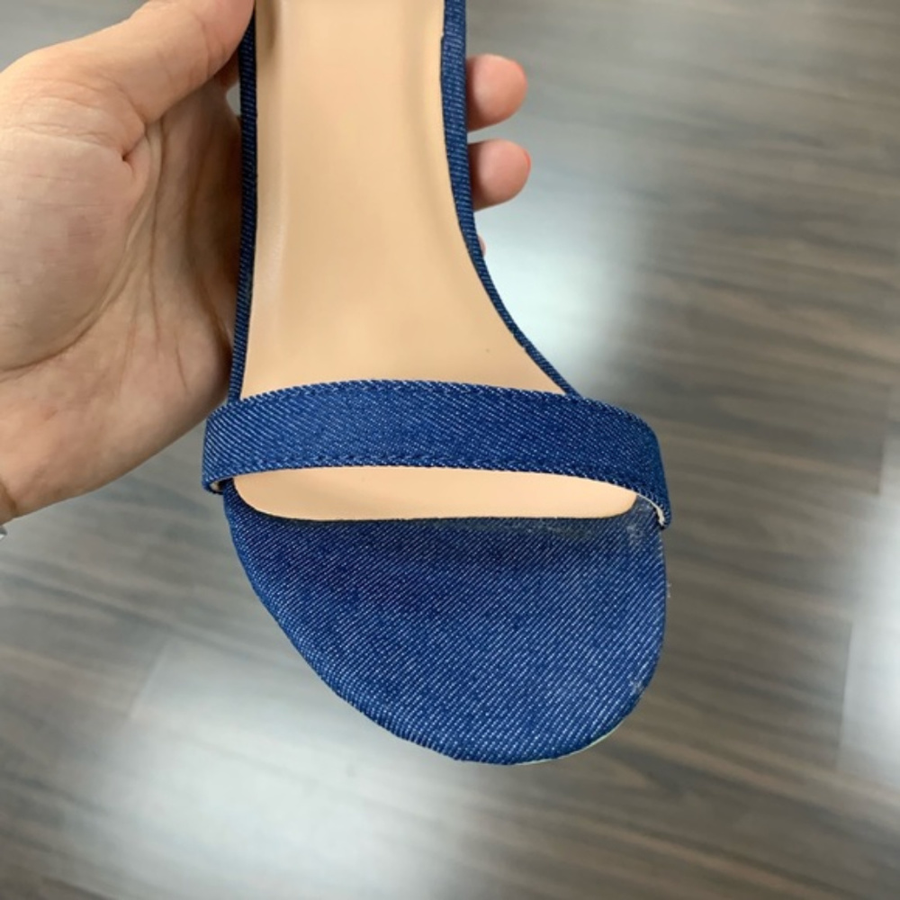 Glaze Denim High Heel Sandals 1 Left Size 10! - Picture 4 of 6